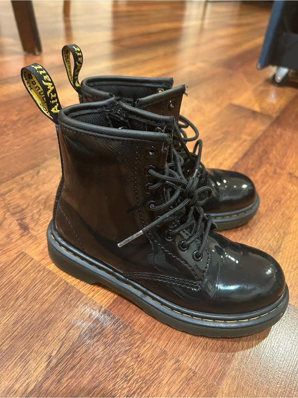 Dr Martens Toddlers 1460 Patent Leather Lace up Boots Size 13